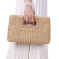 thumbnail image 5 of Stylish Women's Handwoven Rattan Tote Bag Bohemian Straw Shoulder Bag Large Capacity Beach Carryall for Daily Commute, 5 of 5