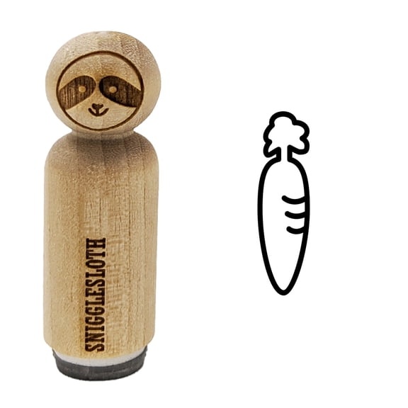Cute Carrot Outline Rubber Stamp for Scrapbooking Crafting Stamping - Large 1-1/4 Inch