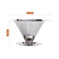thumbnail image 1 of Reusable Coffee Filter Holder Versatile Double Layer Stainless Steel Coffee Tea Strainer Coffee Accessories Coffee Making Tool,1Set-Silver, 1 of 7
