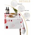 thumbnail image 5 of Red Gradient Rectangle Tablecloth, Abstract Polka Dots Vintage Modern Art Waterproof & StainResistant Tablecloth, Washable Oil-proof Table Cover for Dining/Party/Wedding/Camping/Buffet 54x108 In, 5 of 9