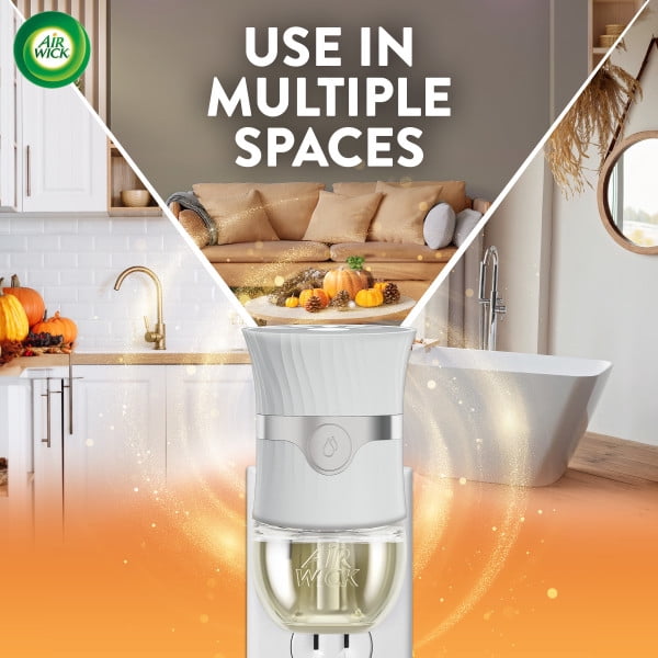 Air Wick Plug-In Scented Oil Warmer Refills, Pumpkin Spice, 6 Count