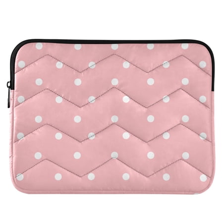 ALAZA Dots Pink Pattern Laptop Sleeve Case for 13-14 Inch Computer Cover Bag Medium