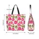 thumbnail image 5 of Balery Rose Flowers Bolsa Tote Estilo Estético con Cremalleras, Bolsa de Hombro, Bolsa de Compras Grande y Plegable, 5 of 8