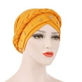 thumbnail image 2 of Women Turban Twisted Beaded Braid Chemical Cancer Headscarf Cap Hair Covered Wrap Hat, 2 of 7