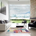 thumbnail image 6 of Ahgly Company Indoor Rectangle Contemporary Mauve Taupe Purple Patchwork Area Rugs, 8' x 12', 6 of 6