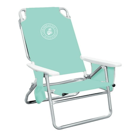 Caribbean Joe 5 Position folding beach chair with carrying strap ...