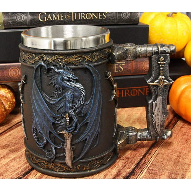 Ebros Ruth Thompson Dragon's Lair Storm Blade Drake 14oz Coffee Mug Tankard