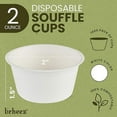 thumbnail image 4 of Brheez Disposable Souffle Cups - 100% Biodegradable & Compostable Bagasse Fiber, White, 2 oz, Case of 1600, 4 of 8