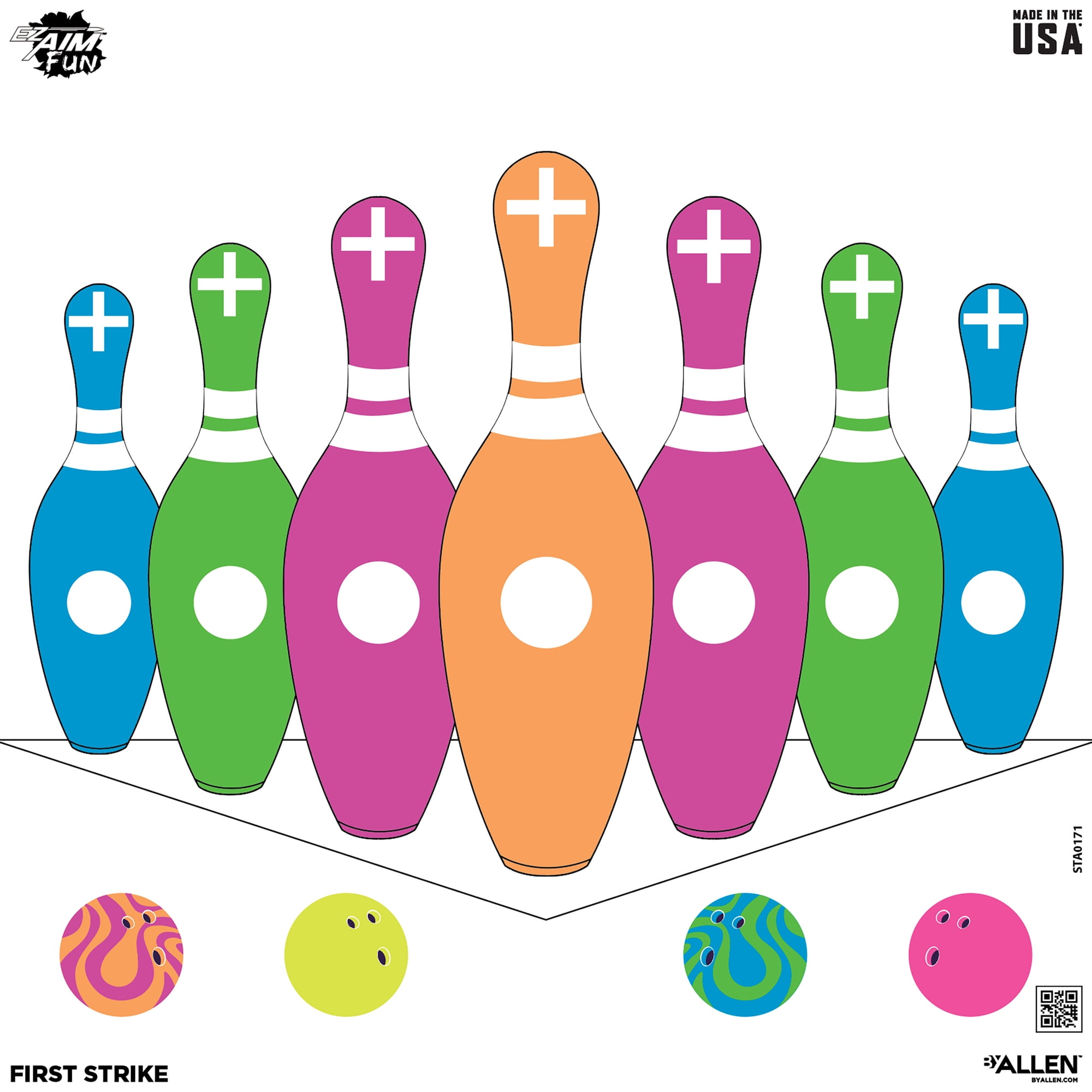 Ez Aim Fun Paper Shooting Targets Triggering More Fun 12 In Square 9-Pack Multi-Color
