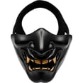 thumbnail image 1 of Airsoft Half Face Masks, Evil Demon Monster Kabuki Samurai Hannya Oni Half Face Protective Masks, 1 of 4