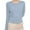 Light Blue, variant on Fiaer Cropped Knitted Cardigan Sweaters For Women Button Down Crew Neck Long Sleeve Loose Fit Solid Color Casual Tops Yellow XL