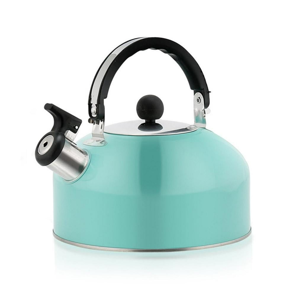 Dsseng Bouilloire 100 oz pour Cuisinière Sifflante Bouilloire de Cuisinière en Acier Inoxydable Rouge Théière Sifflante avec Poignée Ergonomique Théière Bouilloire Sifflante pour Cuisinière