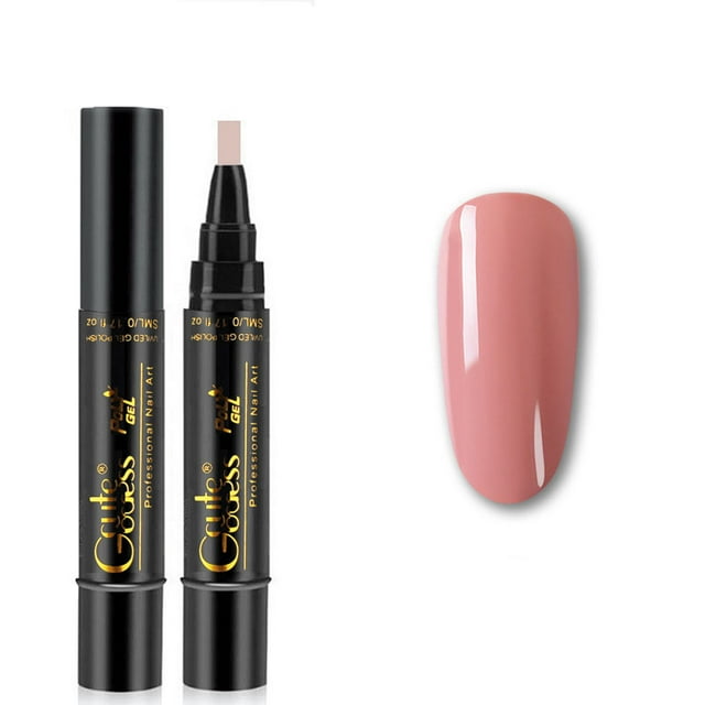 Lápiz de gel para uñas, gel para uñas en lápiz, no requiere aceite ni capa superior para niñas, para dibujo de uñas artísticas, lápiz de esmalte de 5 ml
