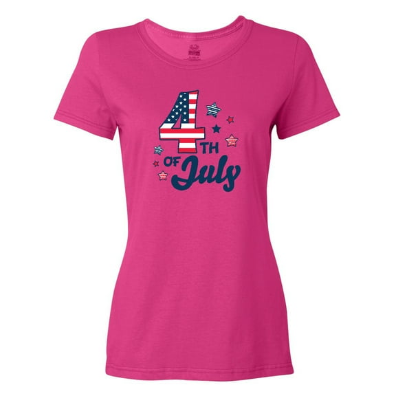 Inktastic 4th of July with Striped Stars Women's T-Shirt