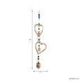 thumbnail image 4 of Hearts and Small Bells with Glass Beads Wind Chimes - Outdoor Garden Decor for Patio, Porch, and Backyard - HangingWindchimes for Home Decoration, Window, or Tree Branch - 39", Gold & Blue, 4 of 13