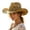 Khaki, variant on OOOUM Breathable Cowboy Hat For Men Women Western Style Beaded Band Straw Sun Hat Festival Outdoor Vacation Cowgirl Hat Beige
