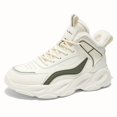 thumbnail image 5 of Men'S Winter Warm Fleece-Lined High-Top Sneakers - Thick Cushioned EVA Sole, Breathable Fabric Upper, Lace-Up Casual Shoes for Hiking, Running & Outdoor Activities,Winter Sports Footwear, 5 of 9