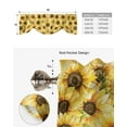 thumbnail image 5 of Sunflower Watercolor Flowers Window Valance Curtain Kitchen Cafe Short Curtains Living Room Tie-Up Valance Curtain, 5 of 6