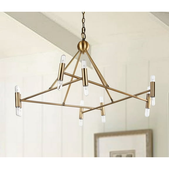 Safavieh Hegarty 36 in. Dia. Modern Glam Chandelier, Gold