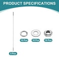thumbnail image 3 of 5pack M3x180mm Double End Threaded Stud Screw Bolt with Nuts and Washers, 3 of 6