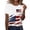 Red, variant on 250th Anniversary T-Shirt for Women - Distressed USA Flag Graphic Tee with "1776-2026" Badge, Ripped Effect Patriotic Crew Neck Short Sleeve Top Blue L