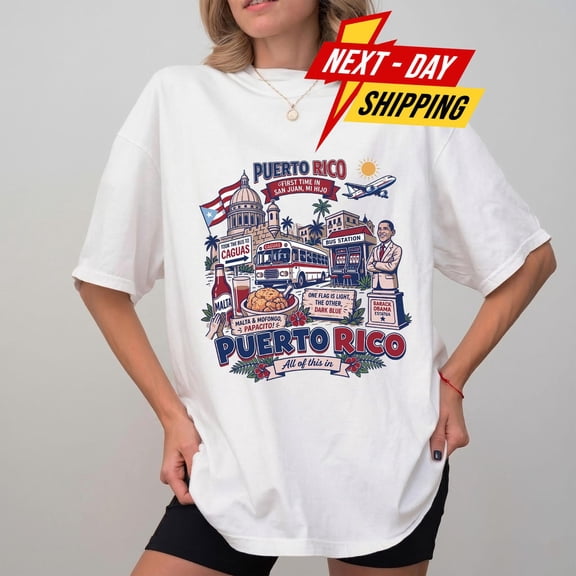 Puerto Rico Shirt, San Juan Travel T-Shirt, Vintage Caribbean Vacation Gift, Cute Island Souvenir Tee