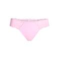 thumbnail image 5 of Joyspun Women's Microfiber and Lace Thong Panties, 3-Pack, Sizes XS-3XL, 5 of 7