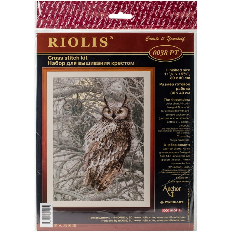  RIOLIS Cross Stitch Kit 10.25X7.75, Herons (14 Count)