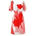thumbnail image 7 of A Canadian Flag Wave Dress long dress women summer elegant dress Dance dresses clothes, 7 of 7