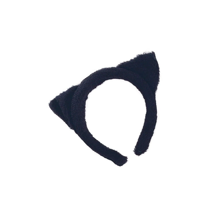 Cat Ears Black Fur Instant Disguise Unisex Cat Ears Black Fur Instant Disguise Unisex
