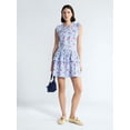 thumbnail image 2 of Free Assembly Women's Button Front Cotton Mini Dress with Flutter Sleeves, Sizes XS-XXL, 2 of 5