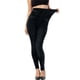 thumbnail image 4 of Leggings elásticos de cintura alta con estampado de rayas imitación denim para mujer - Pantalones térmicos de poliéster para senderismo y yoga para todas las estaciones, 4 of 8