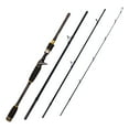 thumbnail image 1 of Portable 4-Section Spinning/Casting Fishing Rods Carbon Fiber Telescopic Fishing Pole, 1 of 8