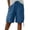 Blue, variant on Women's Knee Length Wide Leg Shorts with Pockets, 2026 Summer High Waisted Casual Bermuda Shorts for Women, Elastic Drawstring Loose Fit Flow Pants for Beach Vacation Daily Outfits,Wine,L