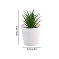 thumbnail image 3 of Leodye 1PCS Small Artificial Plastic Potted Plant with White Pot Mini Faux Greenery Arrangement for Kitchen Table Bar office Indoor Decor -3.54x2.36x2.36in, 3 of 6