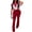 Red, variant on AURA Women Athletic Jumpsuit Short Sleeve S-XXL Flare Leg Summer Activewear