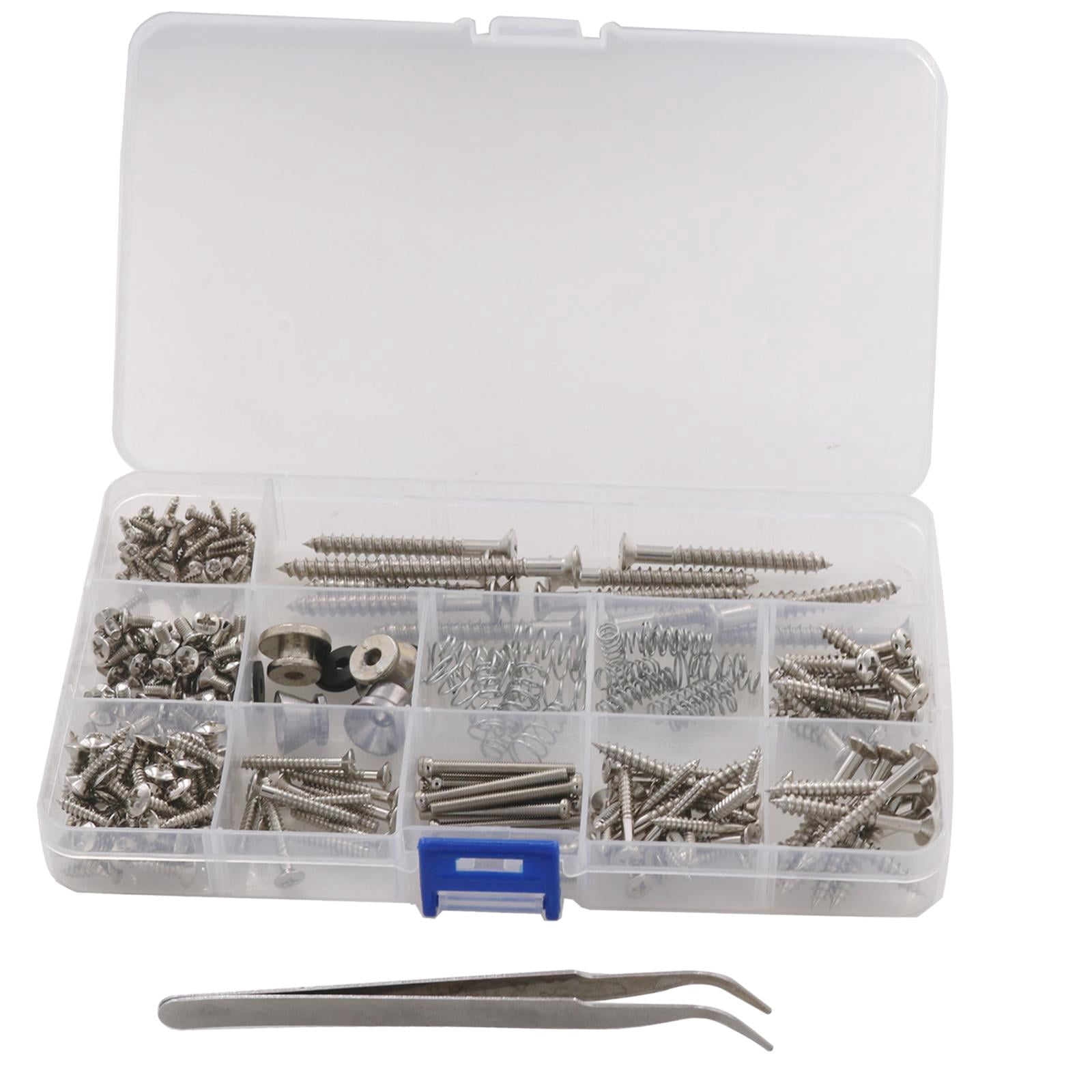 Rushawy 262Pcs Guitar Screw Guitar Repairing Screw Set for Pickguard Guitar Bass