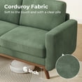 thumbnail image 7 of Vesgantti 68" Corduroy Loveseat Sofa, Comfy Deep Seat Couch with Spring Cushions & Solid Wood Frame, Modern Upholstered Sofa for Living Room, Bedroom, or Office, 7 of 7