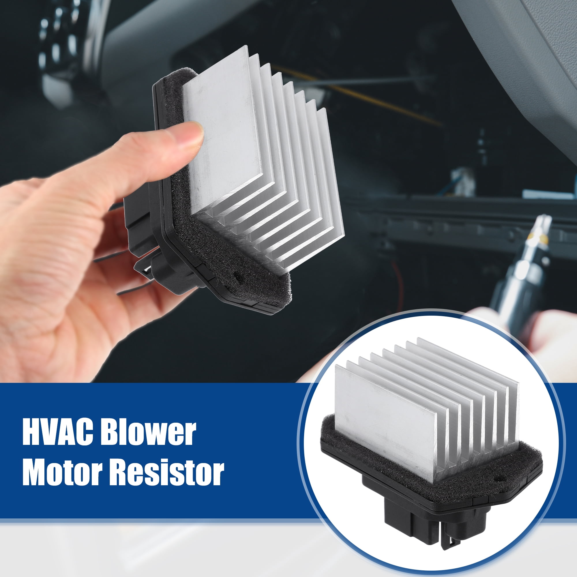 HVAC Blower Motor Resistor Replacement for Land Rover LR3 Base HSE SE 4.0L V6 LR031677 Silver Tone