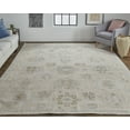 thumbnail image 6 of HomeRoots 514994 9 x 12 ft. Tan & Brown Floral Hand Knotted Stain Resistant Rectangle Area Rug, 6 of 8
