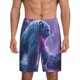 thumbnail image 1 of Balery Mystical White gorilla Jungle Pantalones cortos de pijama de punto de algodón para hombre con cinturilla y bolsillos-X-Large, 1 of 6