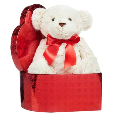 Valentine?s Day Blond Teddy Bear Gift Set
