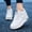 White, variant on Women's Platform Hidden Wedge Sneakers Breathable Lightweight Lace Up High Heel Walking Shoes with Arch Support Non-Slip Fashion Height-Increasing Sneakers