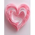 thumbnail image 1 of Qisvanset Abstract Pink Heart Layers Canvas Wall Art Print, 15.75x11.81 Inches, 1 of 8