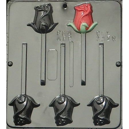 Rose Candy Dish - 3328 Rose Lollipop Chocolate Candy Mold