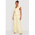 thumbnail image 3 of Women's Metallic Button Front Crepe Knit Waistcoat, 3 of 4