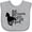AC-Heather Grey, variant on Inktastic Live Like Someone Left the Gate Open Horse Silhouette Boys or Girls Baby Bib