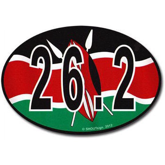 Kenya Wavy Oval Marathon Decal