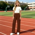 thumbnail image 5 of LRen Girls Sweatpants Kids Cargo Pants Preppy Wide Leg Baggy Sweat Pants Teen Joggers Casual Preppy Back To School Trousers with Pockets 5-14 Years, 5 of 10