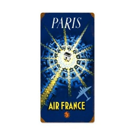 Past Time Signs PTS357 Paris Air France Travel Vintage Metal